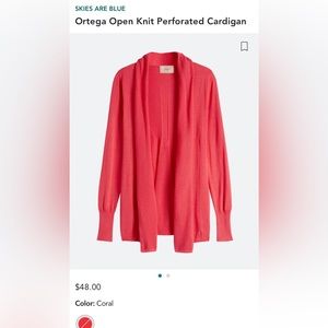 Skies are Blue Ortega Open Knit Perforated Cardigan